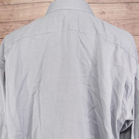 Joseph Abboud Shirt Mens 18.5 34/35 Gray Non Iron Classic Fit Dress Long Sleeve - Picture 5 of 7